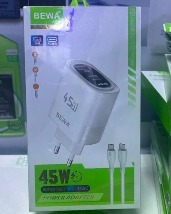 علبة شاحن BEWA BC-11AC بقدرة 45 واط