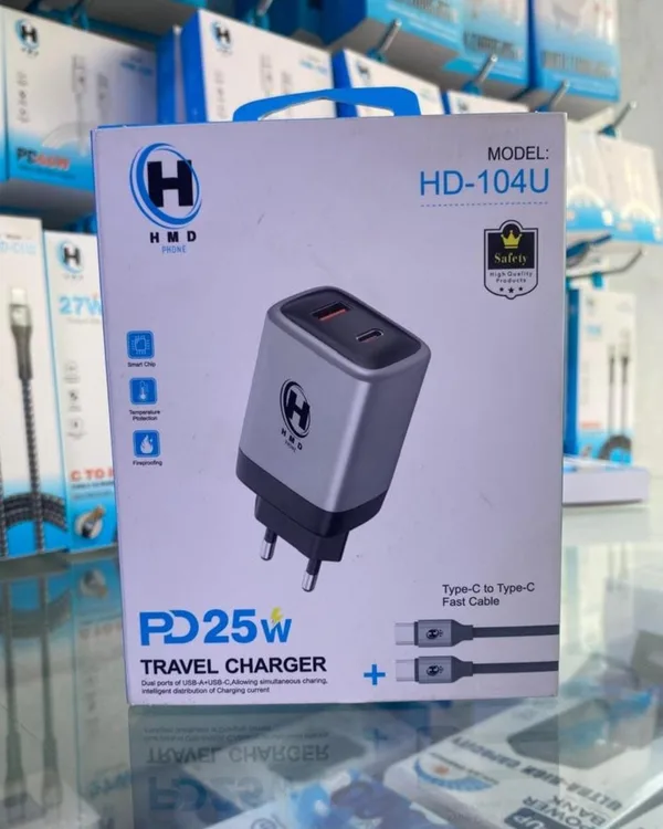 علبة شاحن HMD HD-104U بمنفذين